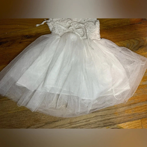 Baby Toddler Girls Embroidered Eyelet Tulle Dress Princess Girl Ruffle 9-12 M - Picture 13 of 13
